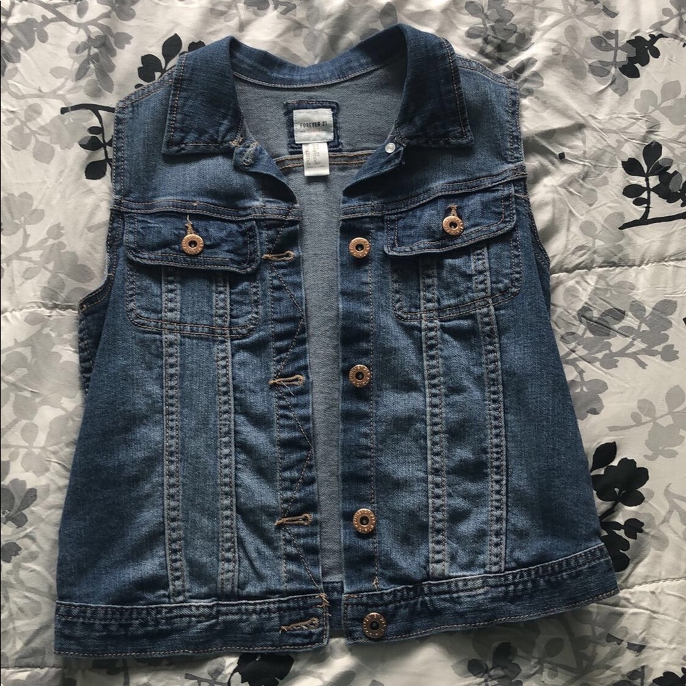 forever 21 jean vest